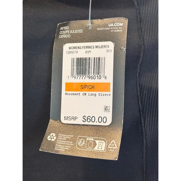 Under Armour Womens Movement CW Longsleeve S Fitted Compression Shirt Black - Picture 5 of 5